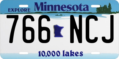 MN license plate 766NCJ