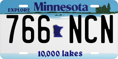 MN license plate 766NCN