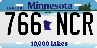 MN license plate 766NCR