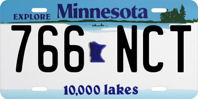 MN license plate 766NCT