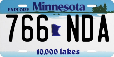 MN license plate 766NDA