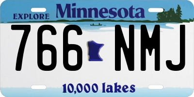 MN license plate 766NMJ