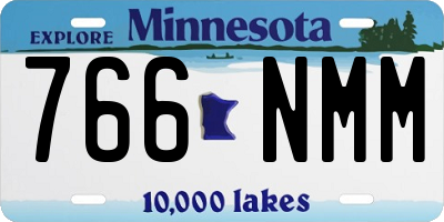 MN license plate 766NMM