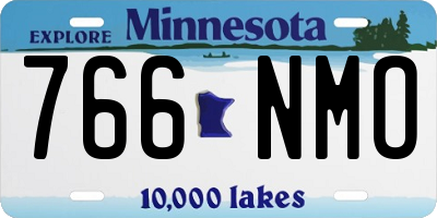MN license plate 766NMO