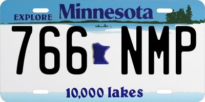 MN license plate 766NMP