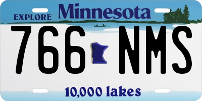 MN license plate 766NMS