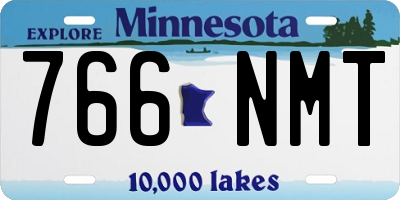 MN license plate 766NMT