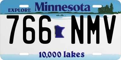 MN license plate 766NMV