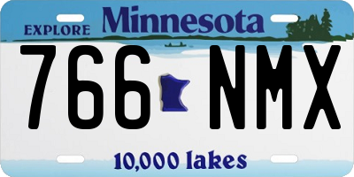 MN license plate 766NMX