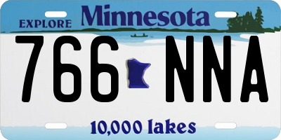 MN license plate 766NNA