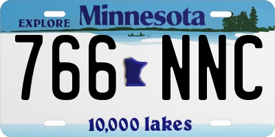 MN license plate 766NNC