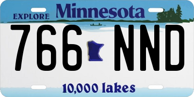 MN license plate 766NND
