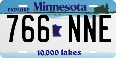 MN license plate 766NNE