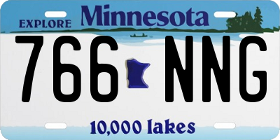 MN license plate 766NNG