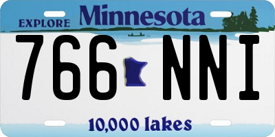 MN license plate 766NNI