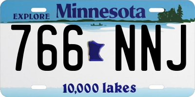MN license plate 766NNJ