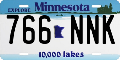 MN license plate 766NNK