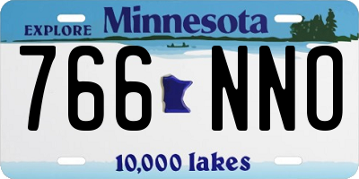 MN license plate 766NNO
