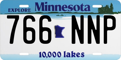 MN license plate 766NNP
