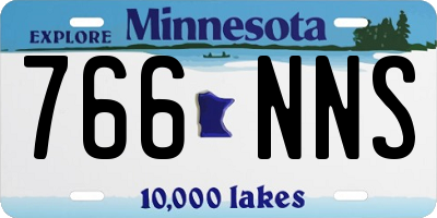 MN license plate 766NNS