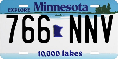 MN license plate 766NNV