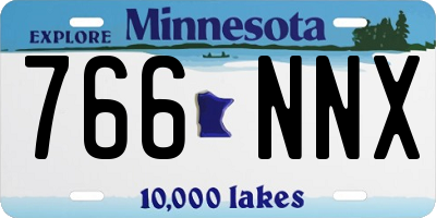 MN license plate 766NNX