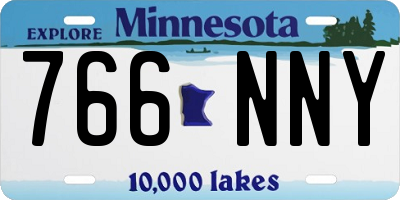 MN license plate 766NNY
