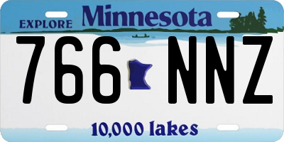 MN license plate 766NNZ