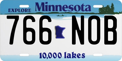 MN license plate 766NOB