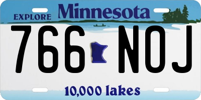 MN license plate 766NOJ
