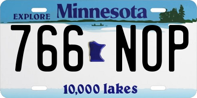 MN license plate 766NOP