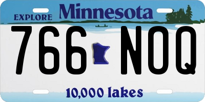 MN license plate 766NOQ