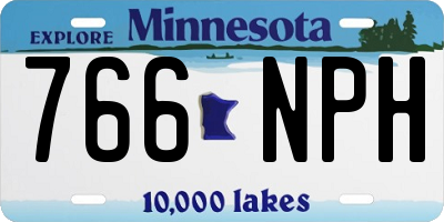 MN license plate 766NPH