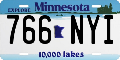 MN license plate 766NYI