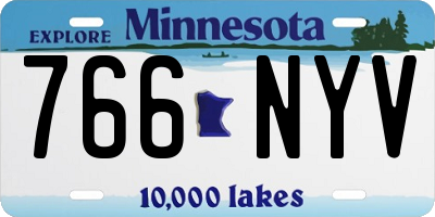 MN license plate 766NYV