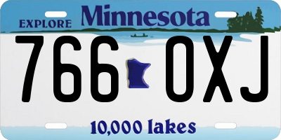 MN license plate 766OXJ