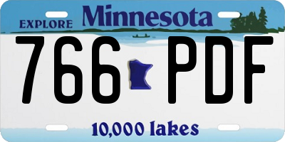 MN license plate 766PDF