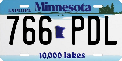 MN license plate 766PDL