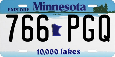 MN license plate 766PGQ
