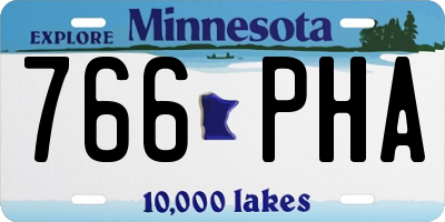 MN license plate 766PHA