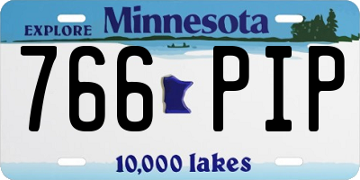 MN license plate 766PIP