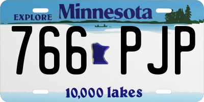 MN license plate 766PJP