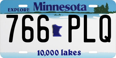 MN license plate 766PLQ