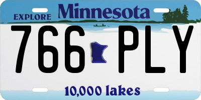 MN license plate 766PLY