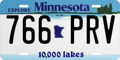 MN license plate 766PRV