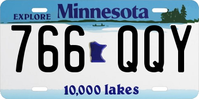 MN license plate 766QQY