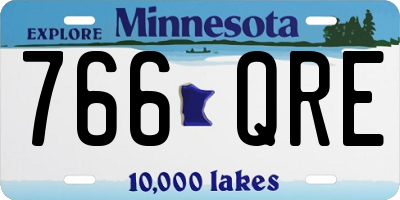 MN license plate 766QRE