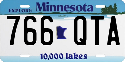 MN license plate 766QTA