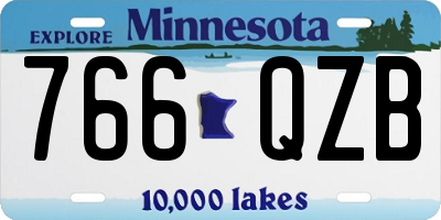 MN license plate 766QZB