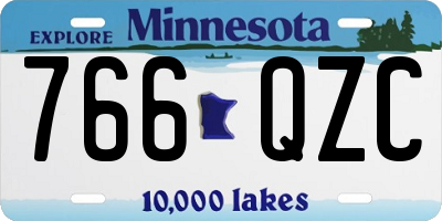 MN license plate 766QZC